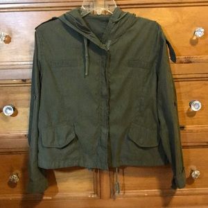 Brandy Melville green light weight wind breaker